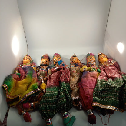 Traditional Indian Puppet Set of 6 Hand Made