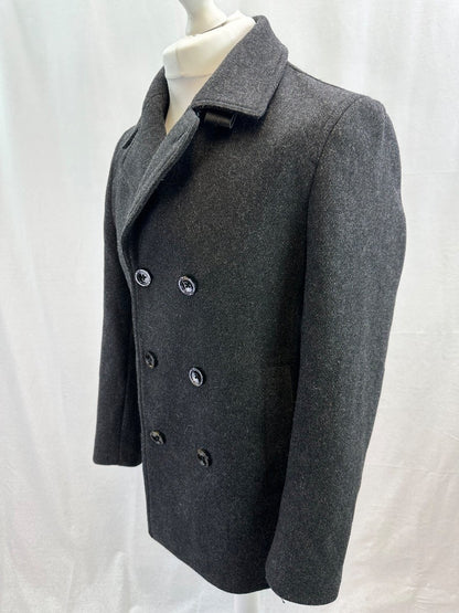 Ted Baker Coat Size 3 Black Woollen Men's Excellent