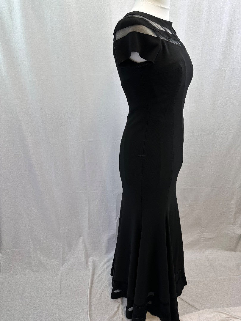 Js Collection Black Dress Maxi EU 38 UK 12 Formal Smart Excellent