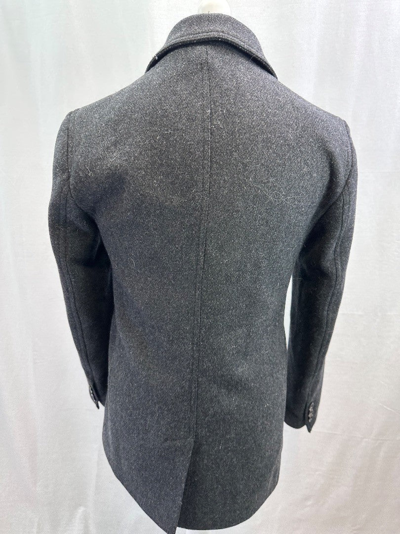 Ted Baker Coat Size 3 Black Woollen Men's Excellent