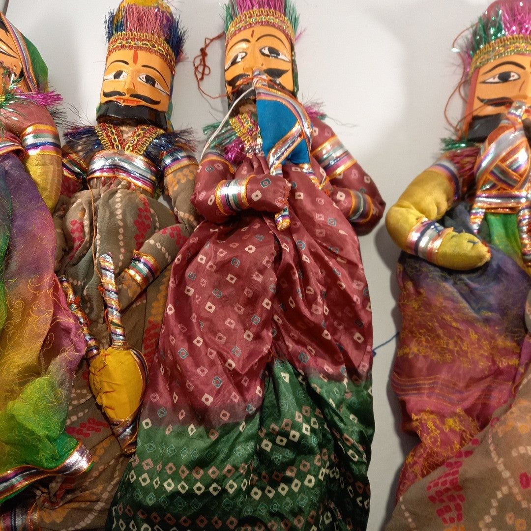 Traditional Indian Puppet Set of 6 Hand Made