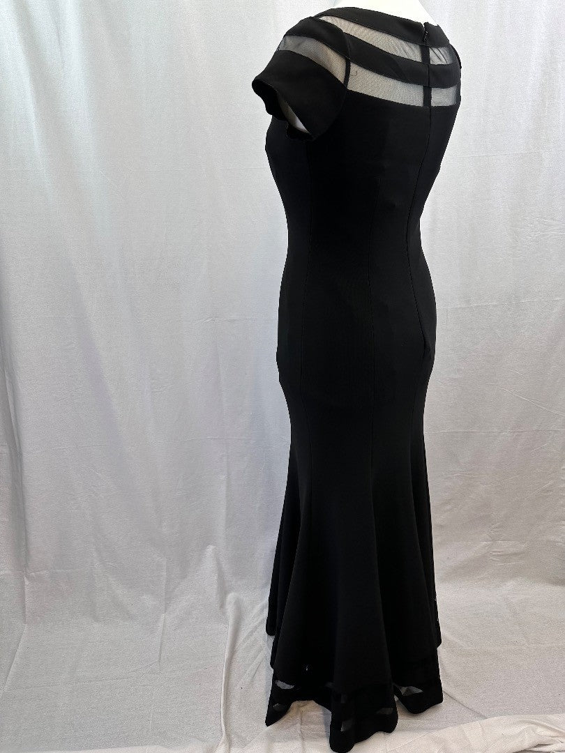 Js Collection Black Dress Maxi EU 38 UK 12 Formal Smart Excellent