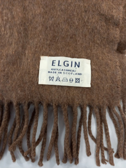 elgin 100% cashmere scarf scotland brown johnstons wrap