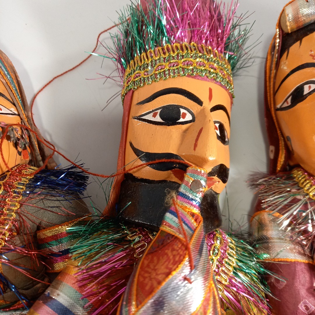 Traditional Indian Puppet Set of 6 Hand Made