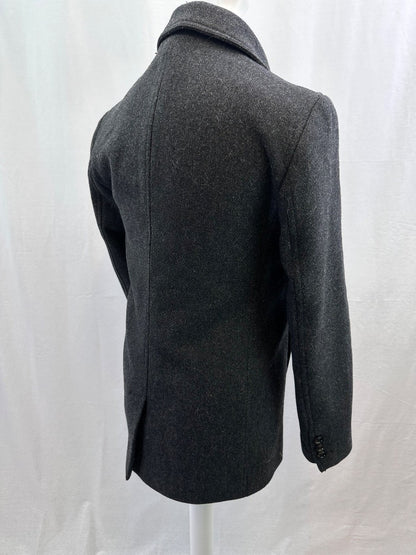 Ted Baker Coat Size 3 Black Woollen Men's Excellent