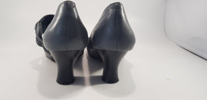 Hush Puppies Grey Leather Heels Entice Size 6 Nearly New