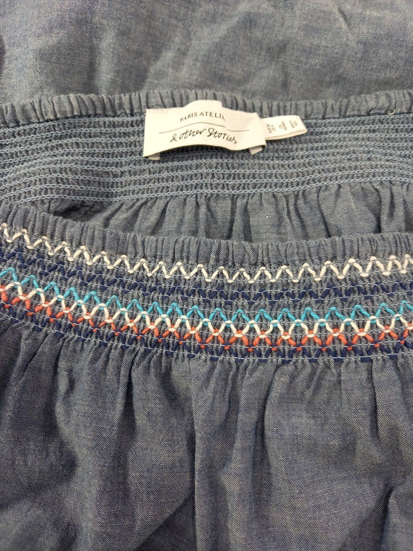 & other stories dress denim blue eur38