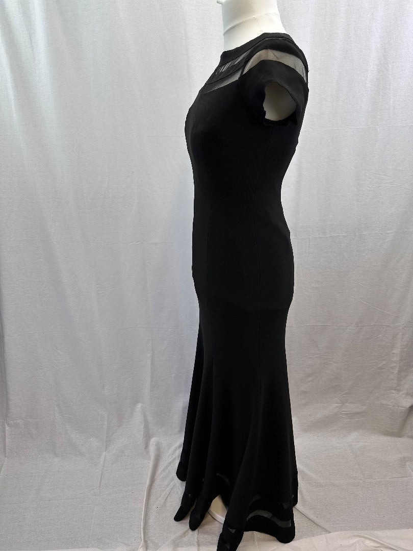 Js Collection Black Dress Maxi EU 38 UK 12 Formal Smart Excellent