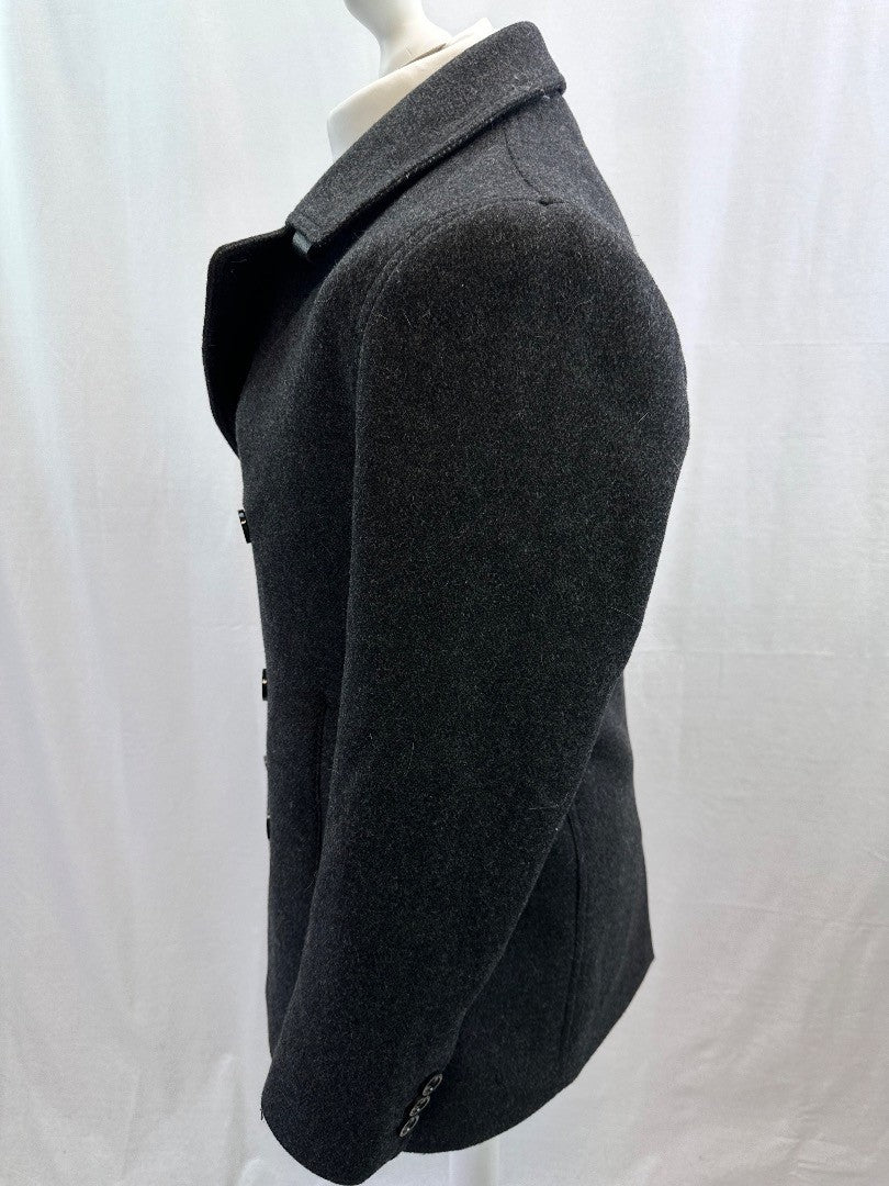 Ted Baker Coat Size 3 Black Woollen Men's Excellent