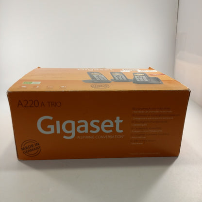 Gigaset A220 Cordless Trio 3x Landlines Set Original Packaging + Cables