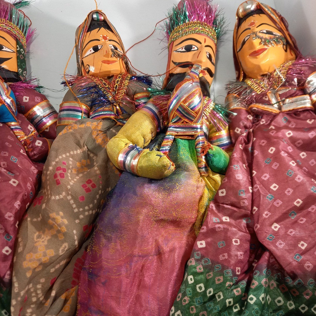 Traditional Indian Puppet Set of 6 Hand Made