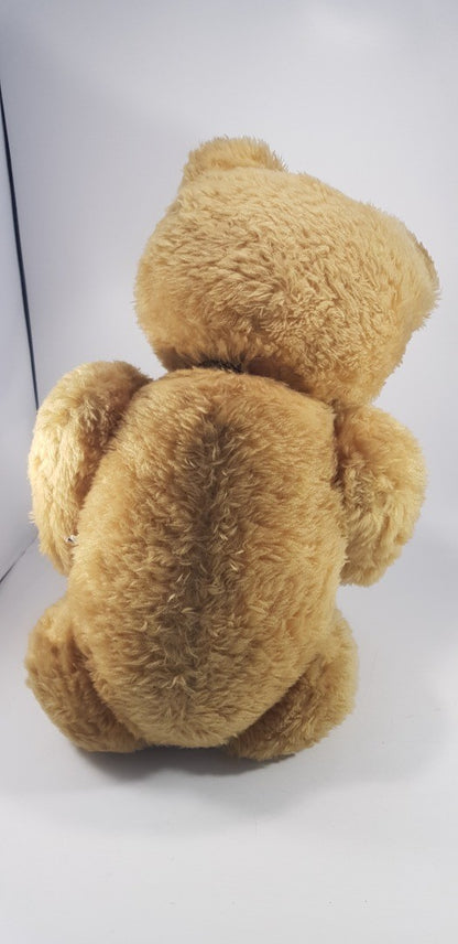 Golden Vintage Jointed Teddy Bear 22'' Tall Felt Paws VGC