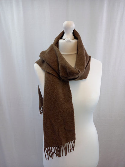 elgin 100% cashmere scarf scotland brown johnstons wrap