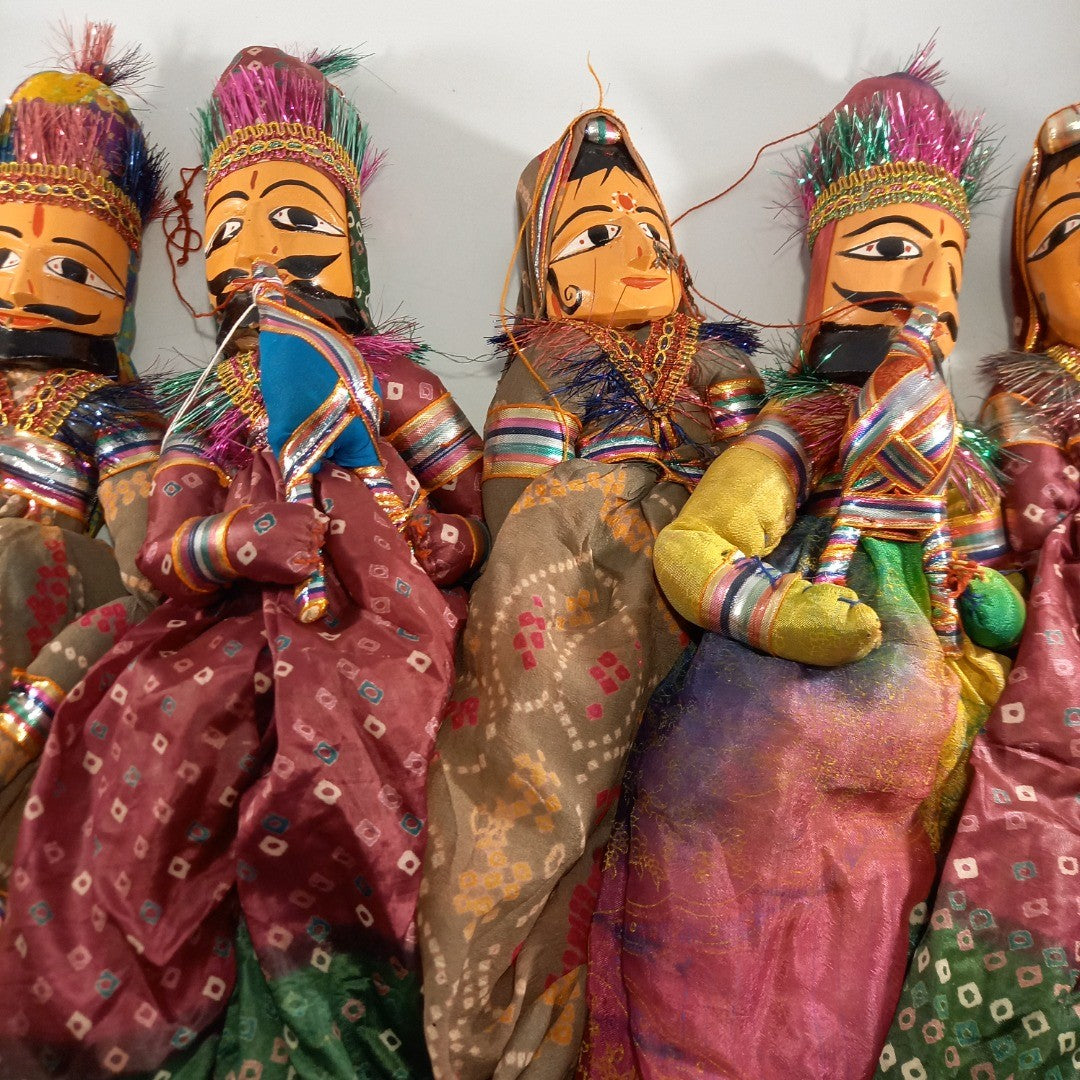 Traditional Indian Puppet Set of 6 Hand Made