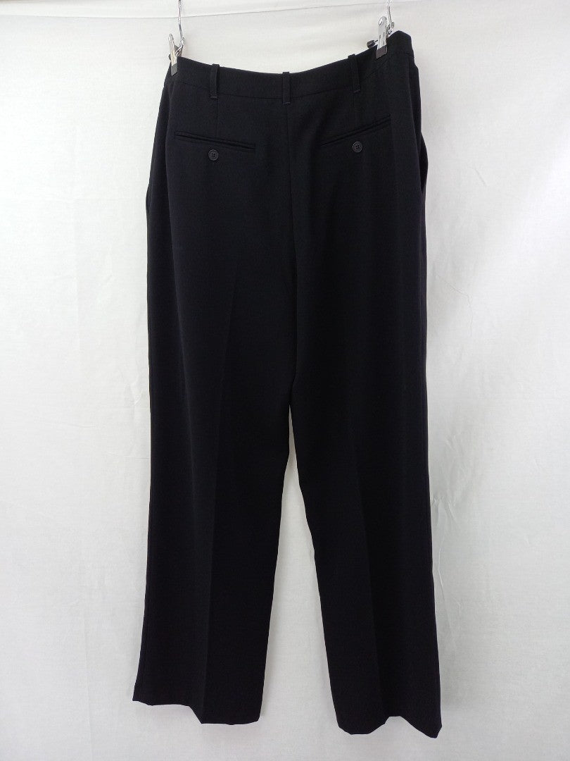 john lewis black wide leg trousers size 12