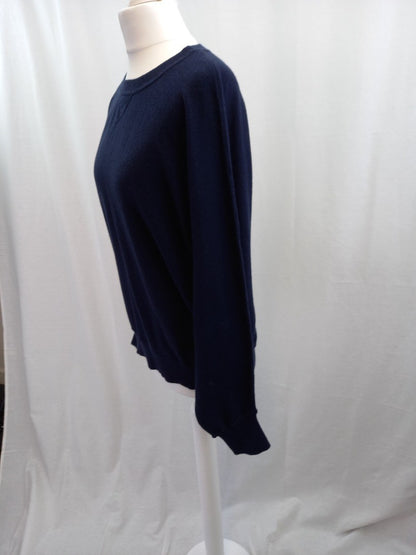 chalk jumper navy batwing sleeve womens one size