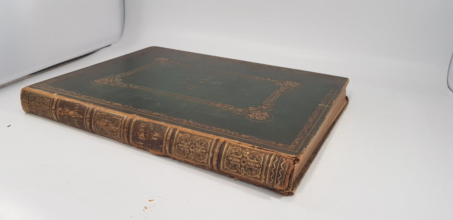 Art Journal 1850 Volume II Hardback Leather Bound VGC Vintage