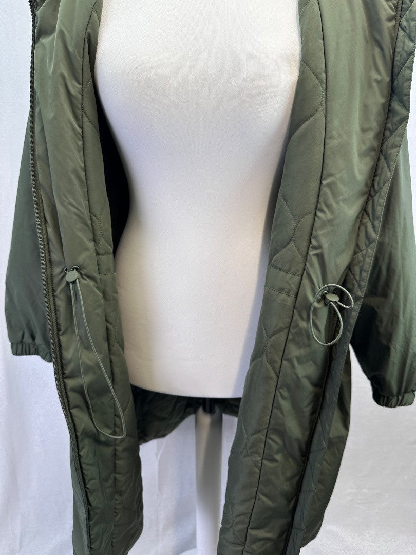 M&S Green Coat Ladies Parka Style UK 22 Excellent