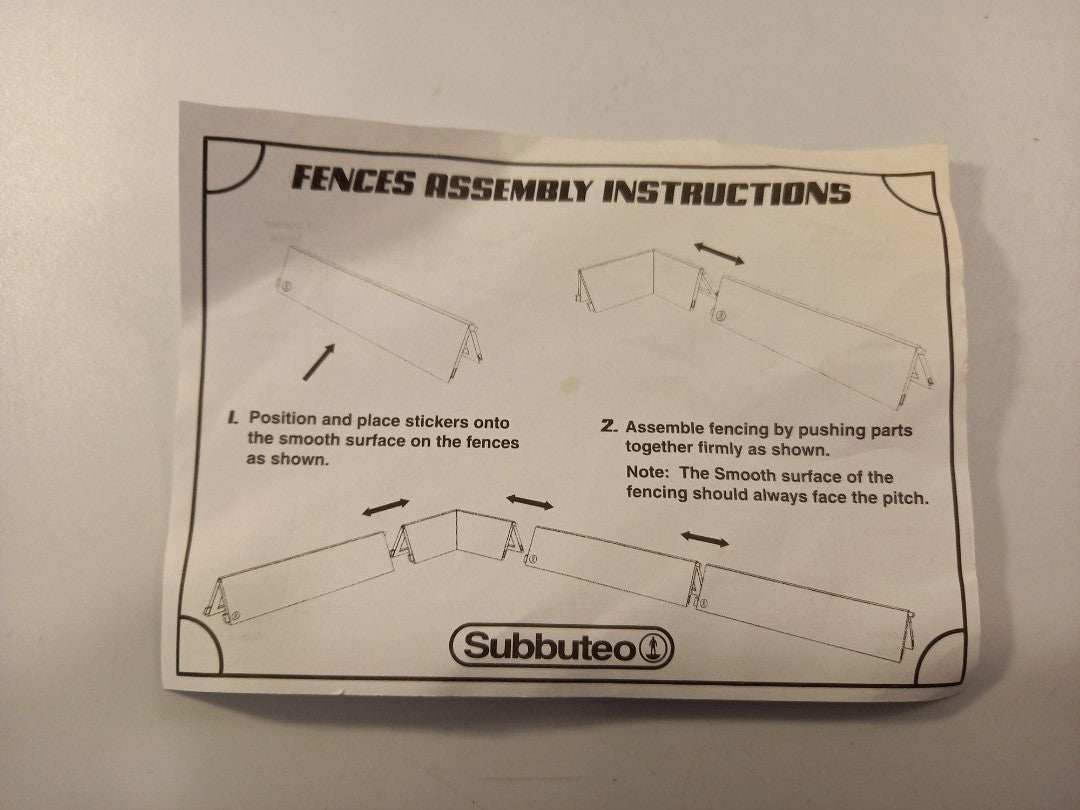 subbuteo official fences set incomplete with figures