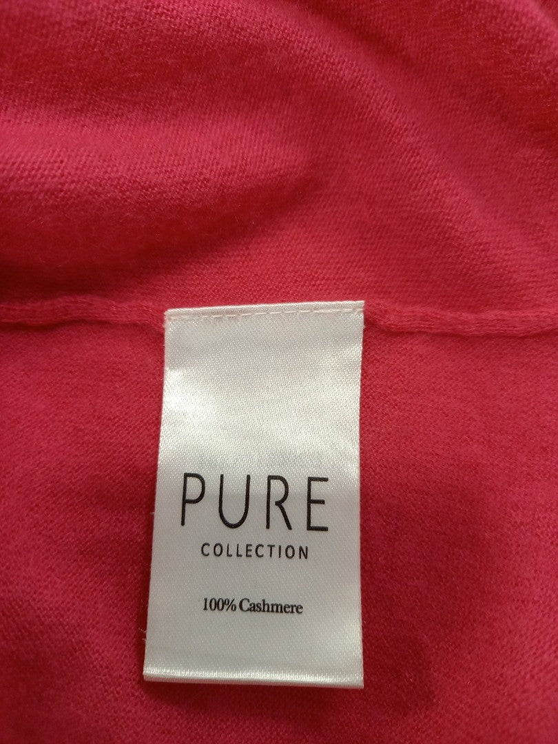 pure collection cashmere pink jumper size 14 a symmetric hem