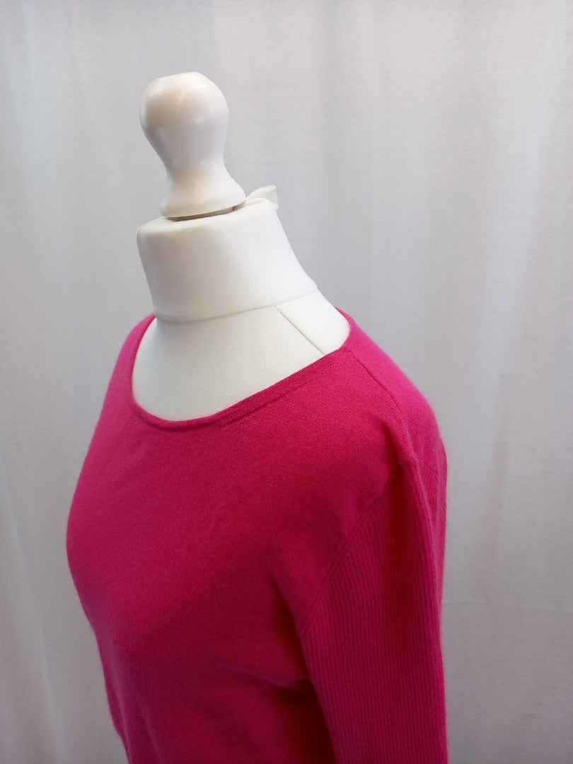 pure collection cashmere pink jumper size 14 a symmetric hem