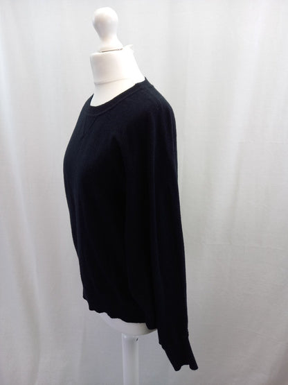 chalk jumper black one size batwing sleeve womens