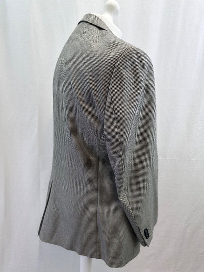 Pronto Moda Black & White Blazer Jacket Cashmere Checked UK L Excellent