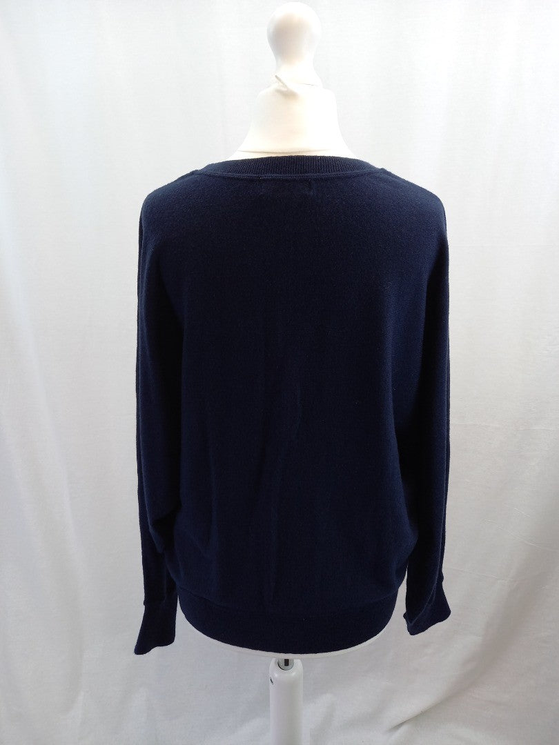 chalk jumper navy batwing sleeve womens one size