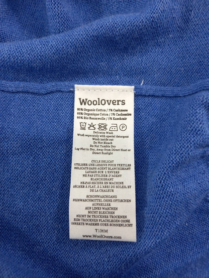 woolovers blue tank top sleeveless jumper xl cashmere cotton slipover bnwt