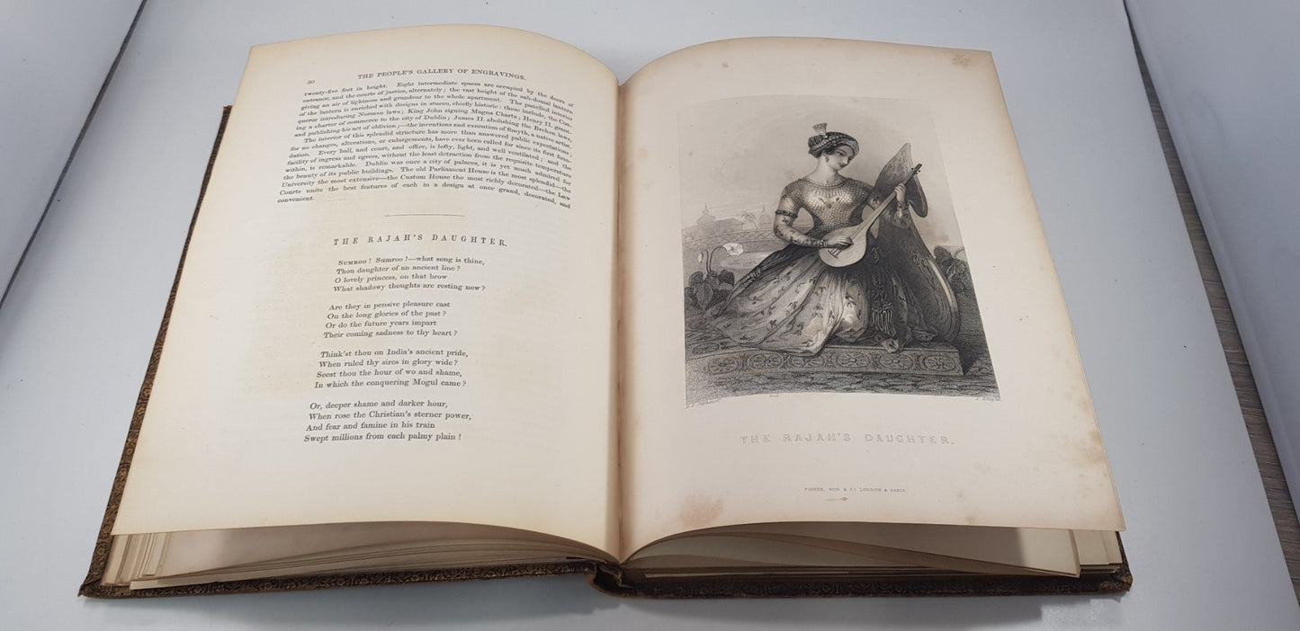 The Peoples Gallery of Engravings 1844 Leather Bound VGC