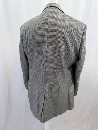 Pronto Moda Black & White Blazer Jacket Cashmere Checked UK L Excellent