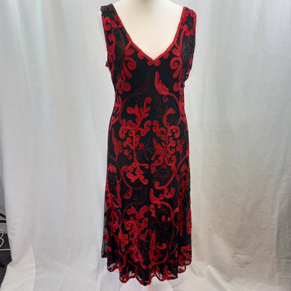 Phase Eight Dress 2 Piece Black & Red UK 18 Excellent