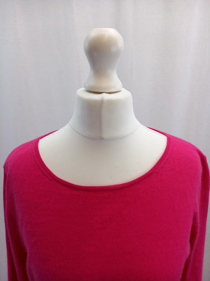 pure collection cashmere pink jumper size 14 a symmetric hem