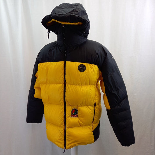 Ralph Lauren RLX Yellow Puffer Coat Ultra Lightweight Size L Excellent