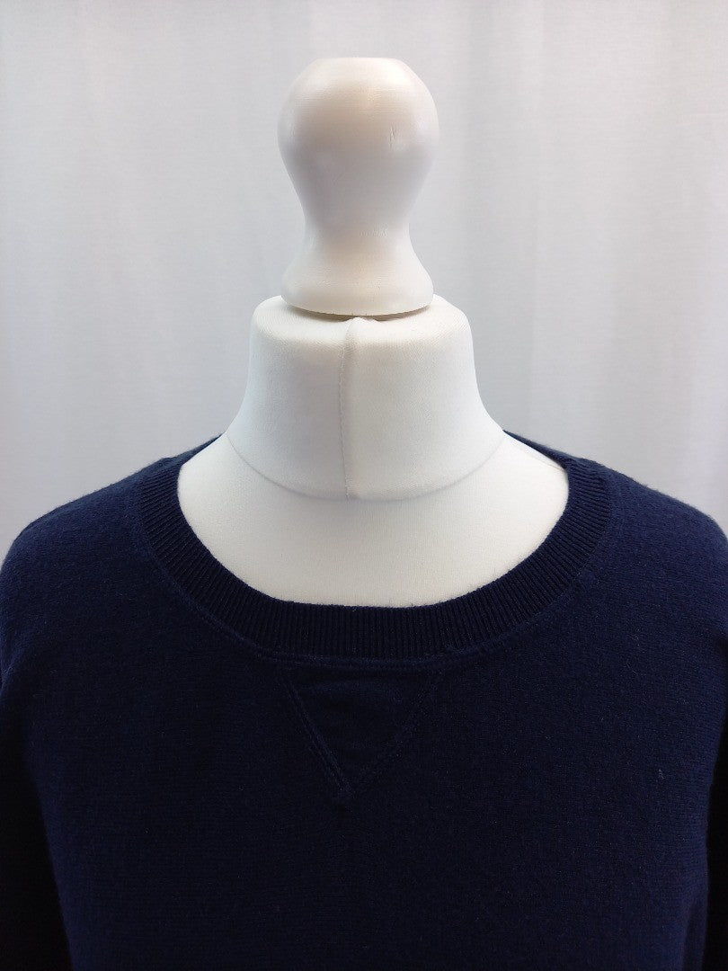 chalk jumper navy batwing sleeve womens one size