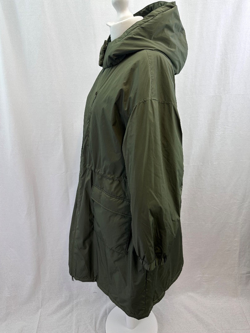 M&S Green Coat Ladies Parka Style UK 22 Excellent