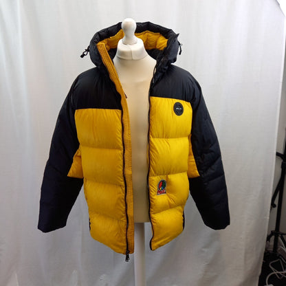 Ralph Lauren RLX Yellow Puffer Coat Ultra Lightweight Size L Excellent