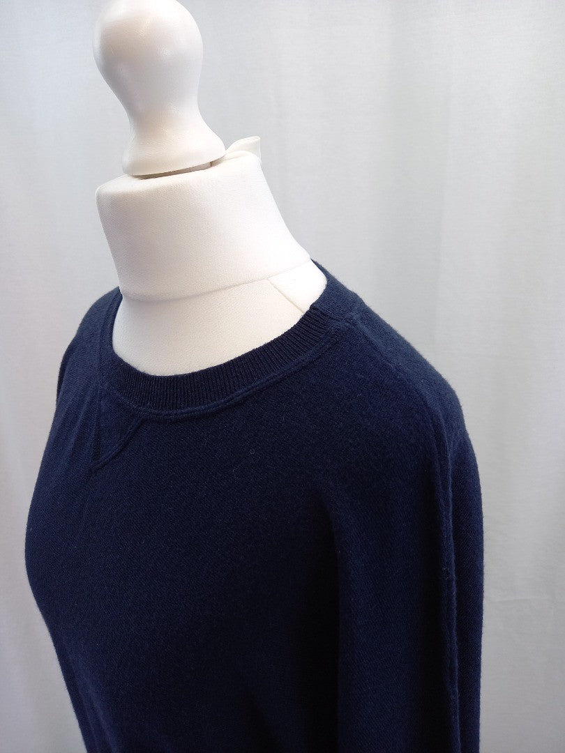 chalk jumper navy batwing sleeve womens one size