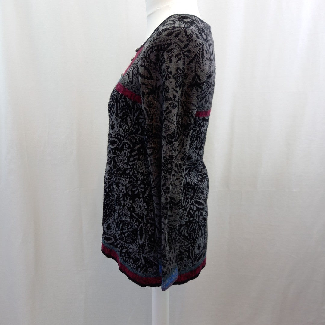 Gudrun Sjoden Cardigan Woollen Grey Long UK S Excellent