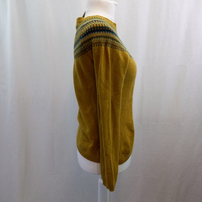 Seasalt Cornwall Bucks Horn Yellow Woollen Jumper UK 10 Excellent