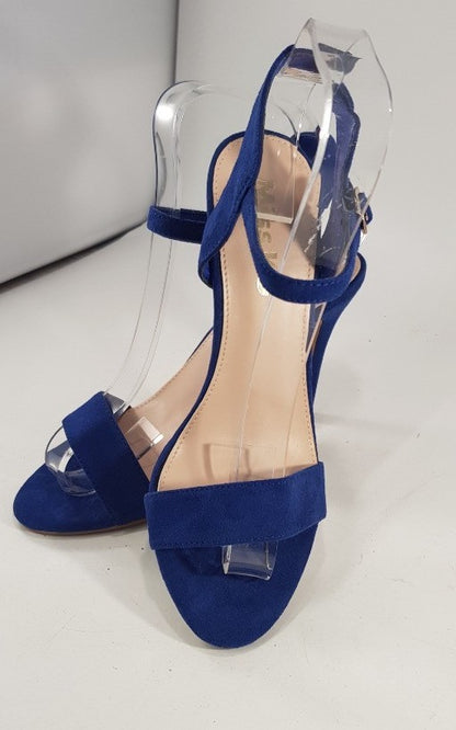 Miss KG Electric Blue High Heels Ankle Strap Open Toe Size 4 Nearly New