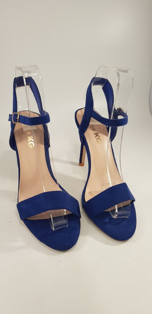 Miss KG Electric Blue High Heels Ankle Strap Open Toe Size 4 Nearly New