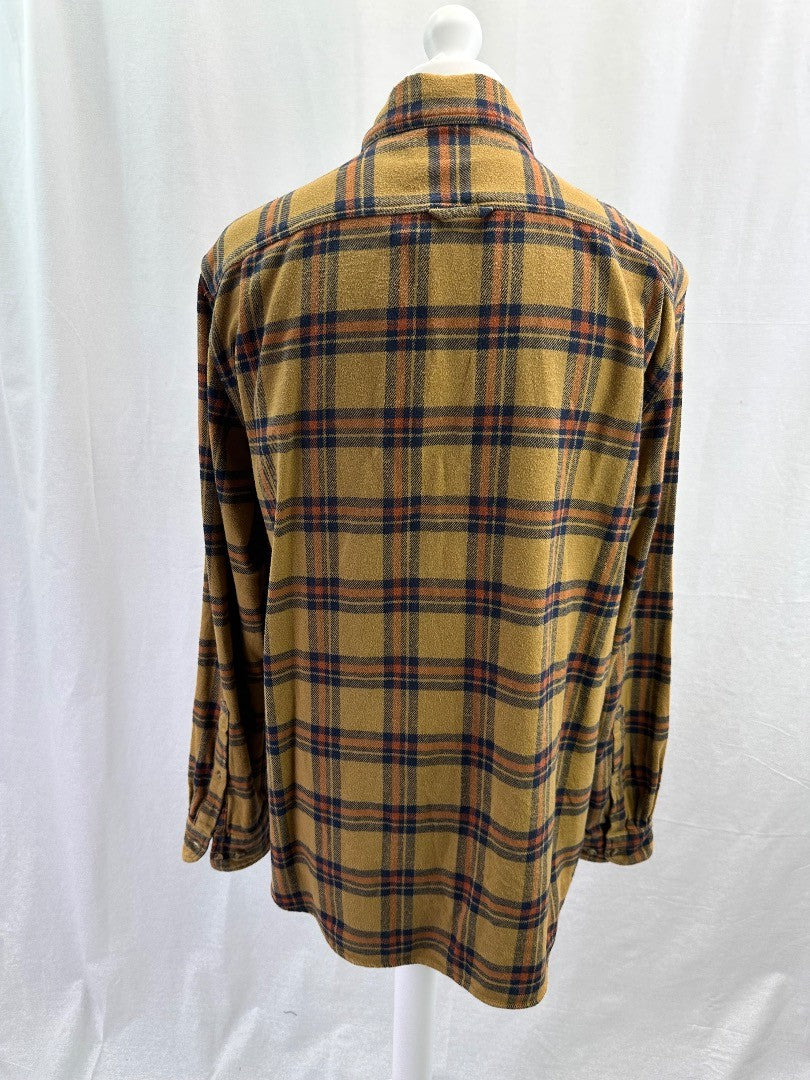 Fjallraven Checked Shirt Yellow 100% Cotton Mens UK XL Excellent