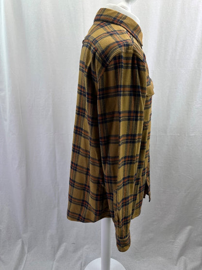 Fjallraven Checked Shirt Yellow 100% Cotton Mens UK XL Excellent