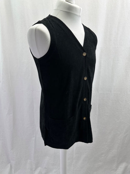 Black Orvis Waistcoat Ladies Vintage UK S Good