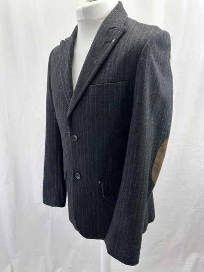 Scotch & Soda Mens Blazer Striped Wool UK M Excellent