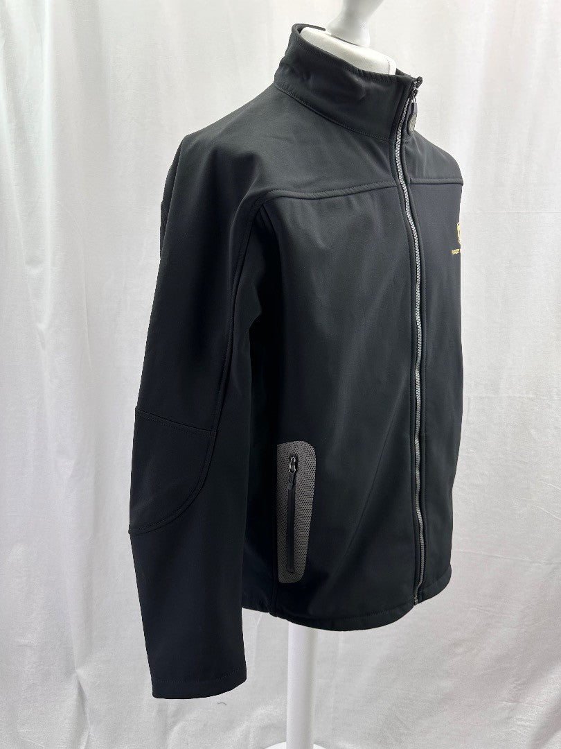 Rocky Mountaineer Black High Neck Jacket Pockets Size L Excellent Condition