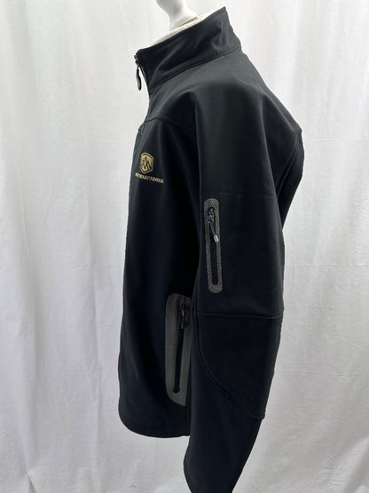 Rocky Mountaineer Black High Neck Jacket Pockets Size L Excellent Condition