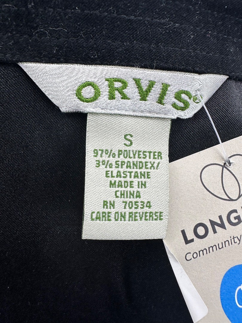 Black Orvis Waistcoat Ladies Vintage UK S Good