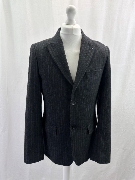 Scotch & Soda Mens Blazer Striped Wool UK M Excellent